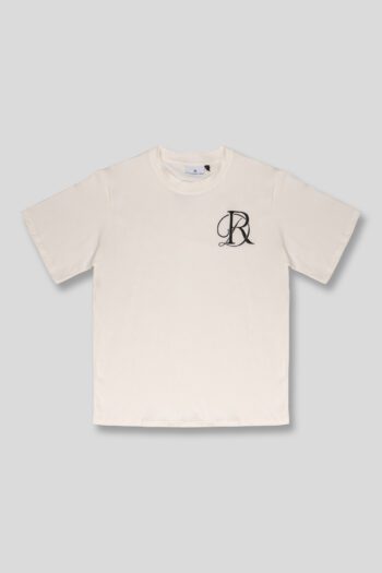 T-Shirt Bianca con Dettaglio Lettera