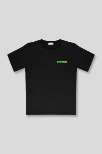 T-Shirt Nera con Stampa Verde